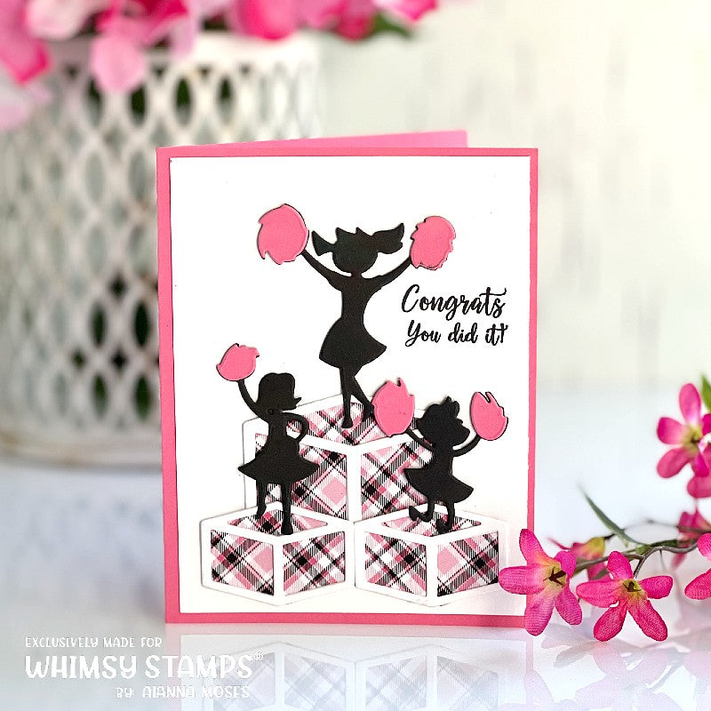 **NEW 6x6 Paper Pack - Pink Plaids - Whimsy Stamps