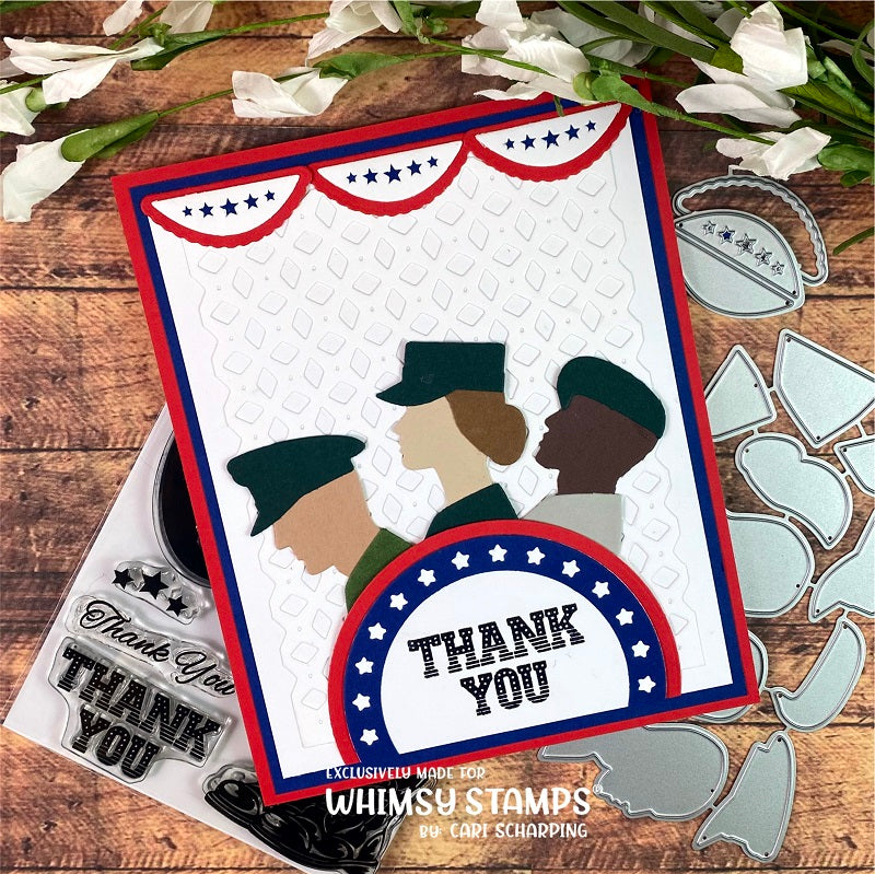 **NEW Military Bunting Die Set - Whimsy Stamps