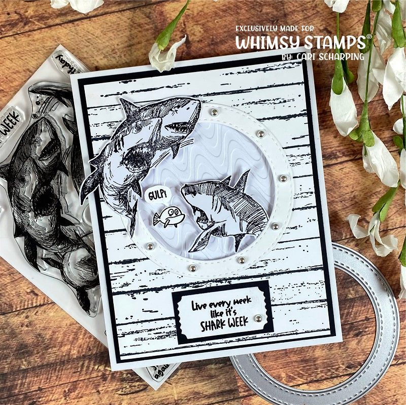 **NEW Shark Week Clear Stamps - Whimsy Stamps