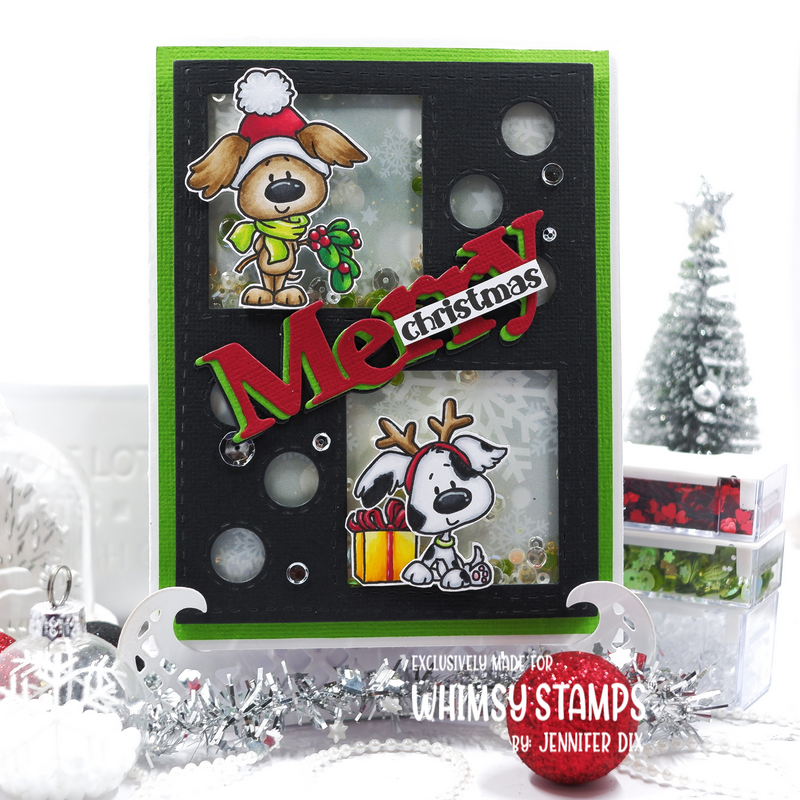 **NEW Christmas Doggies Clear Stamps - Whimsy Stamps