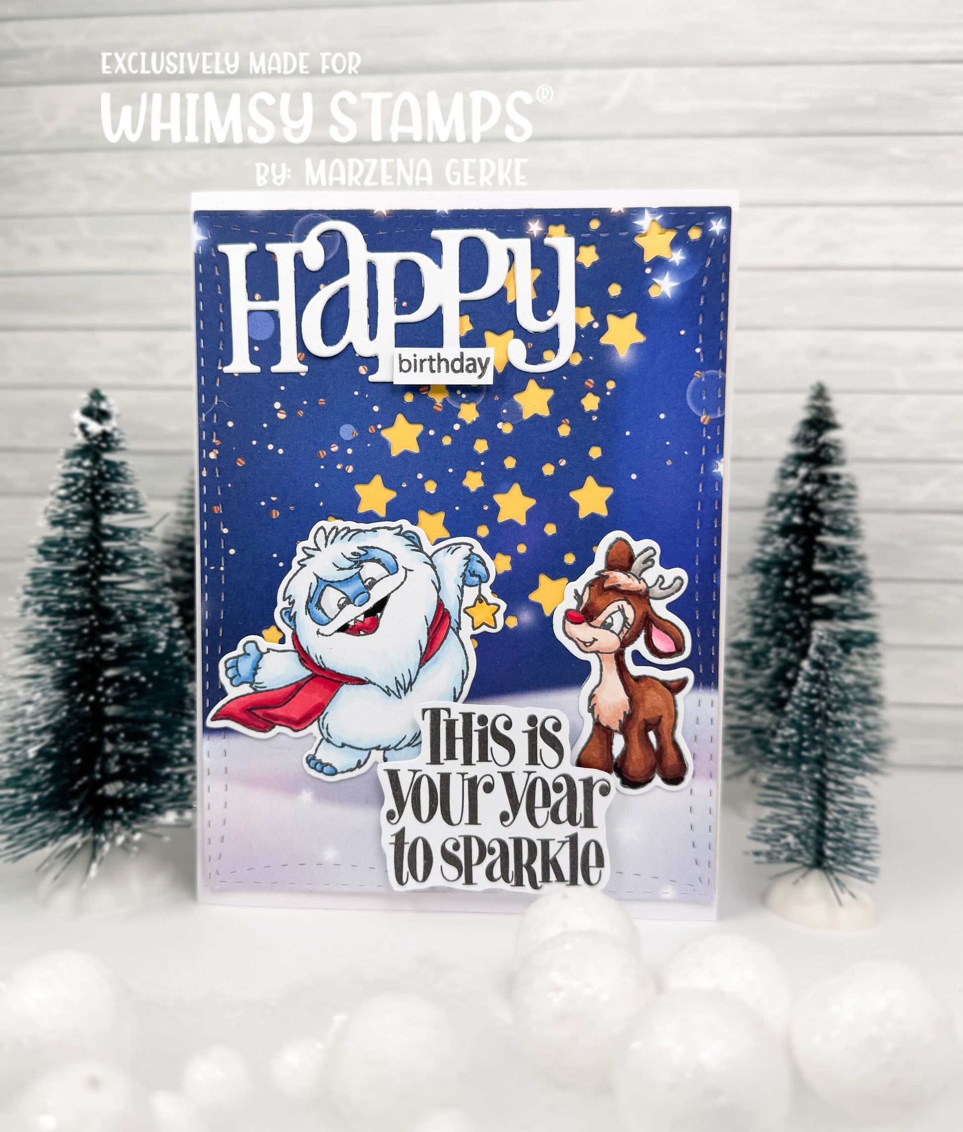 **NEW Don't Peek Yeti Clear Stamps - Whimsy Stamps