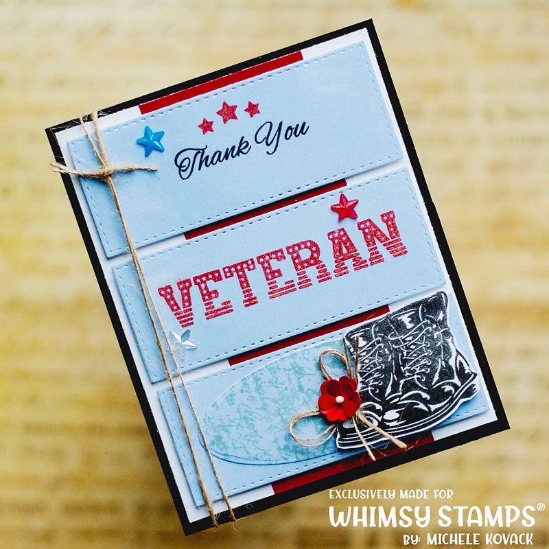 **NEW Military Honoring All Clear Stamps - Whimsy Stamps