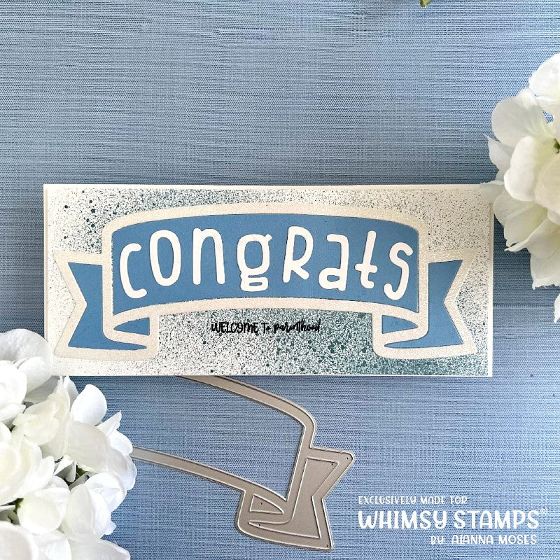 **NEW Slimline Banner Die - Whimsy Stamps