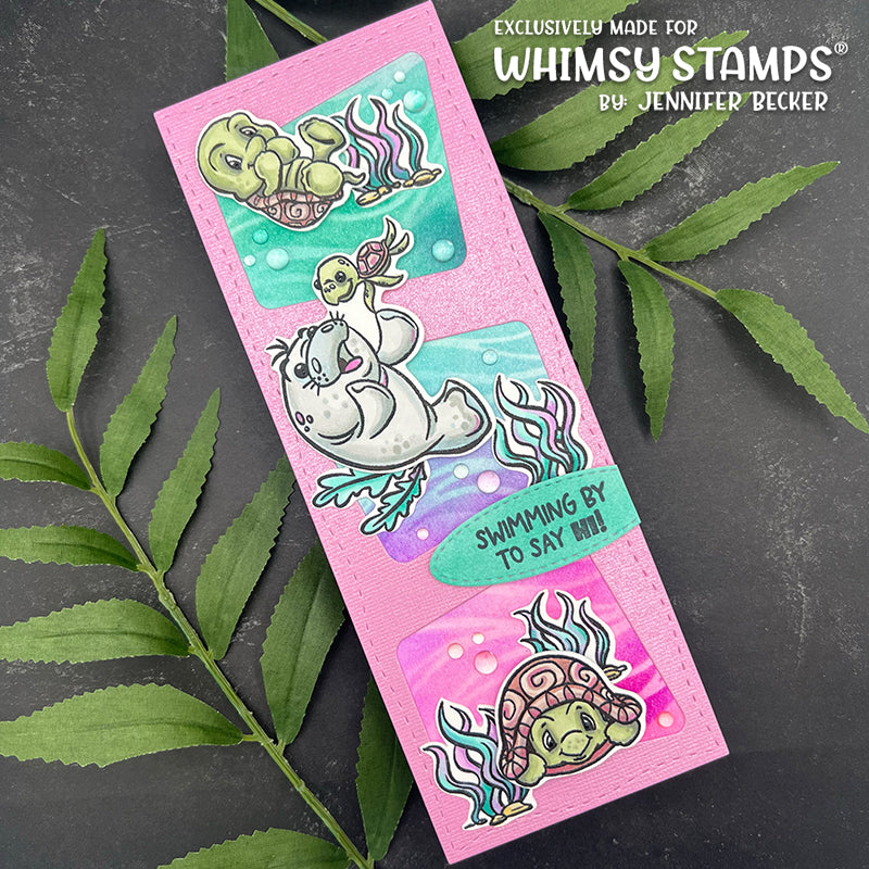 **NEW Turtle Tales Clear Stamps - Whimsy Stamps