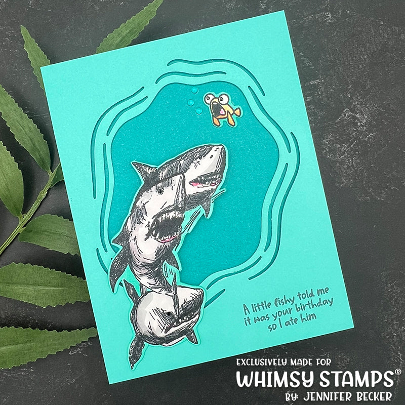 **NEW Shark Week Clear Stamps - Whimsy Stamps