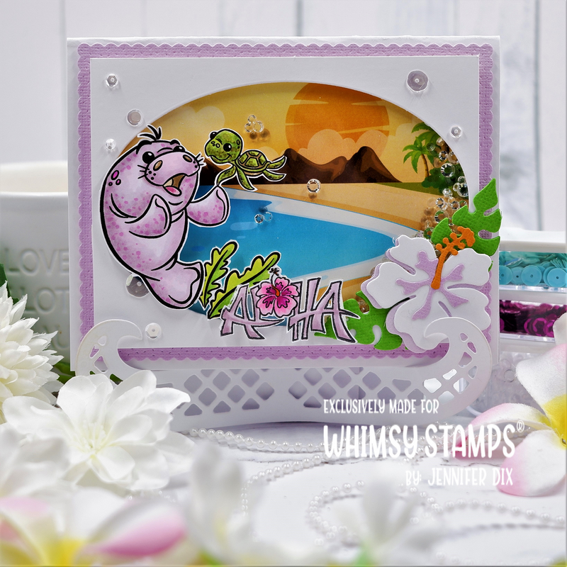 **NEW Big Love Manatees Clear Stamps - Whimsy Stamps