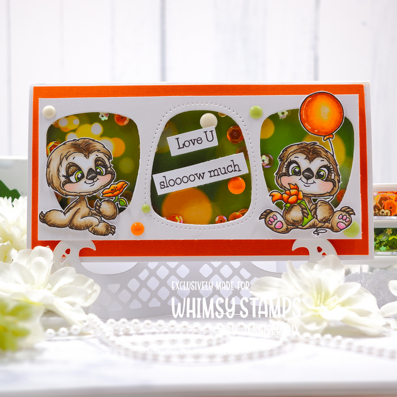 **NEW Sloth Moments Clear Stamps - Whimsy Stamps