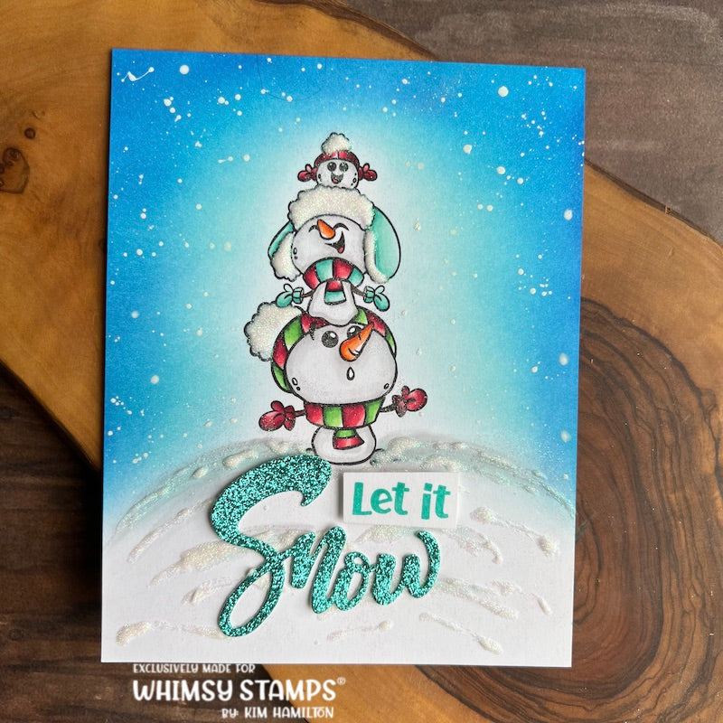 **NEW Let it Snow Snowmen Clear Stamps - Whimsy Stamps