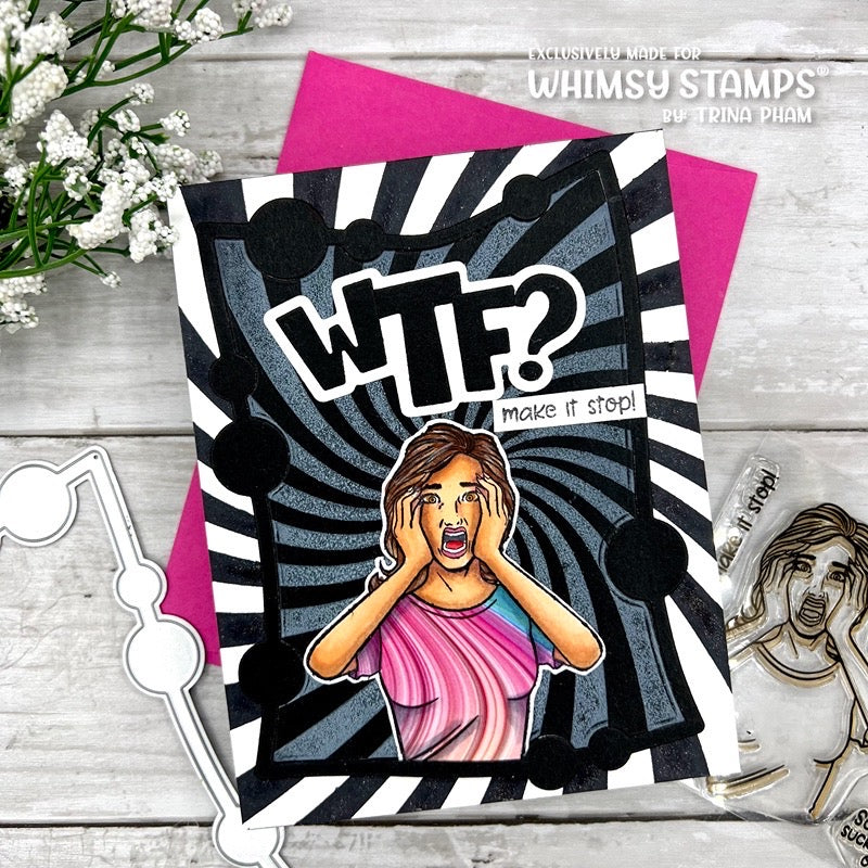 WTF? Word and Shadow Die Set - Whimsy Stamps