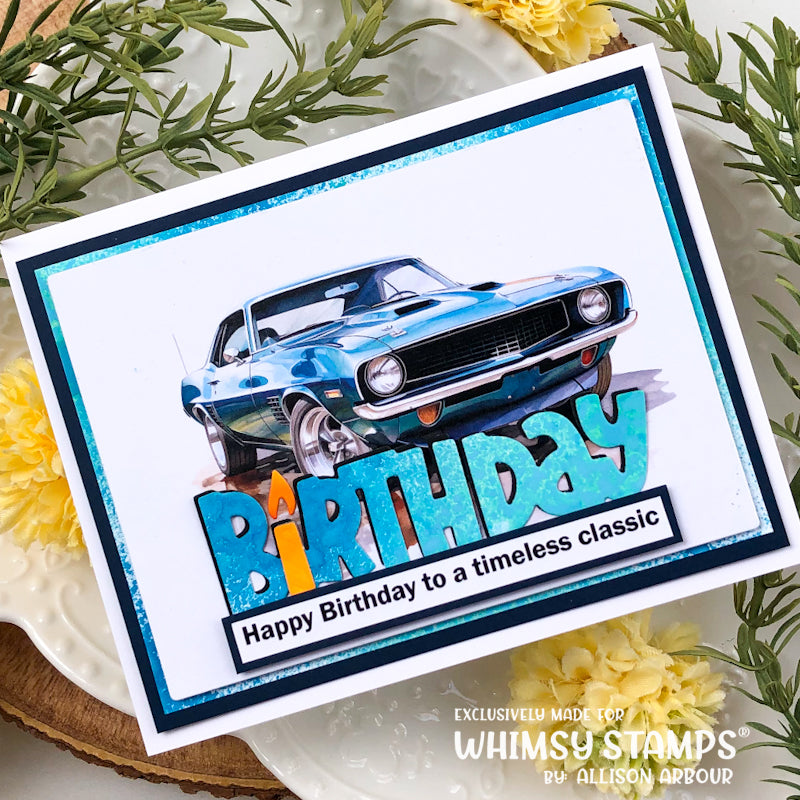 **NEW Quick Card Fronts - Classic Cars - Whimsy Stamps