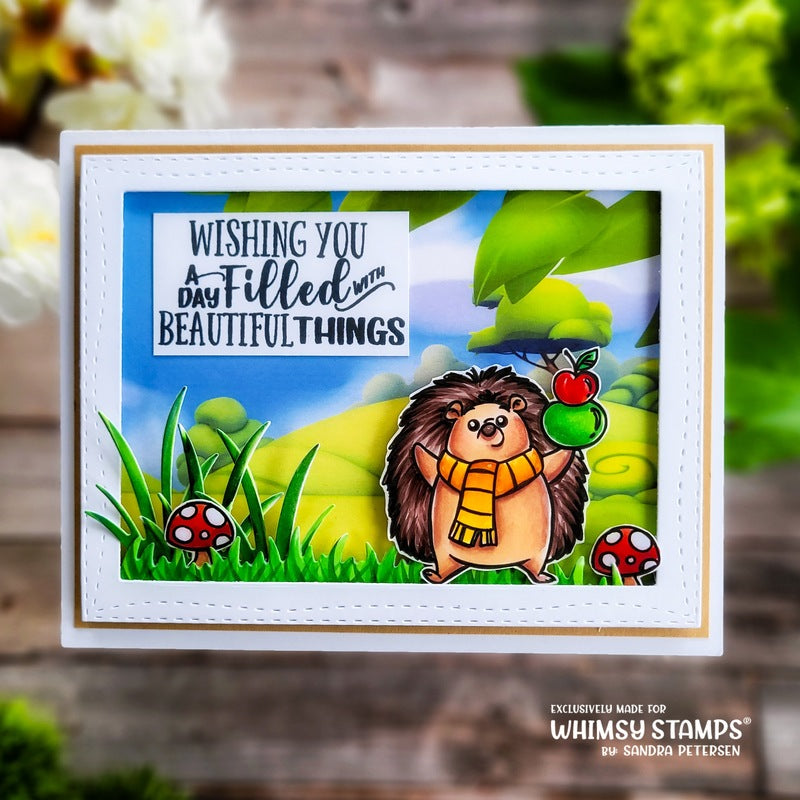 **NEW Fall Hedgehogs Clear Stamps - Whimsy Stamps