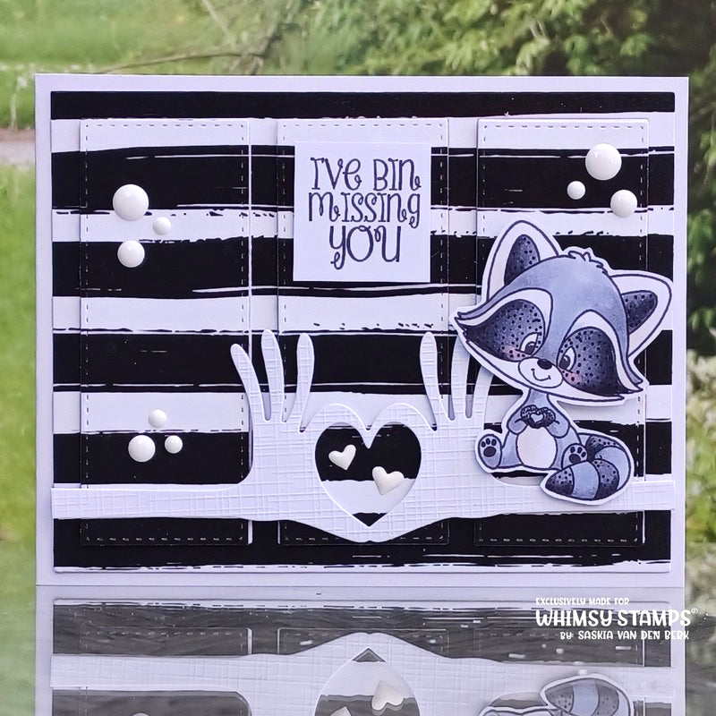 **NEW Raccoon How've You Bin Clear Stamps - Whimsy Stamps