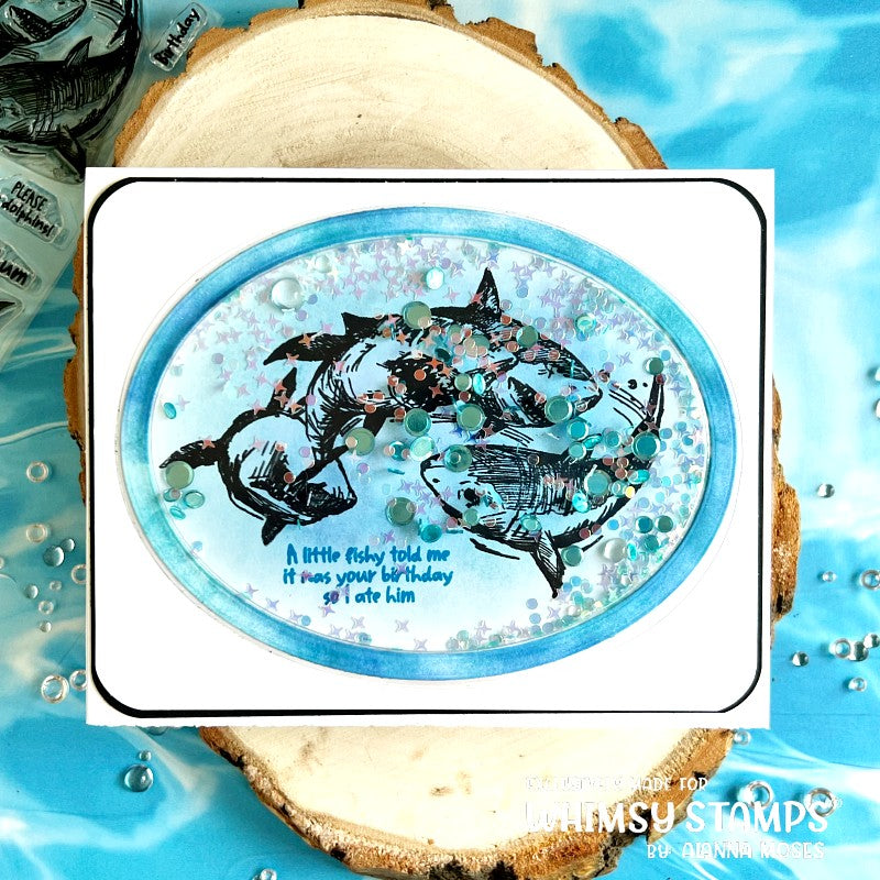 **NEW Shark Week Clear Stamps - Whimsy Stamps