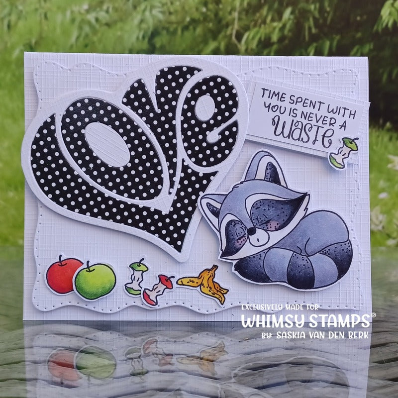 **NEW Raccoon How've You Bin Clear Stamps - Whimsy Stamps