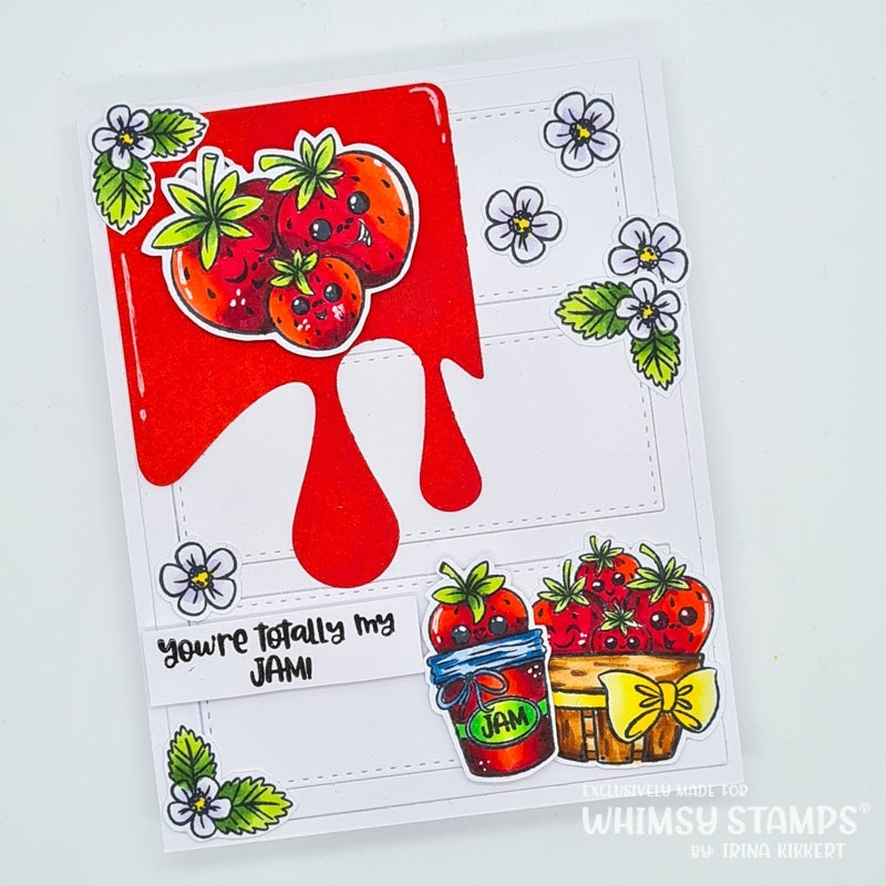 **NEW Sweet Strawberries Clear Stamps - Whimsy Stamps