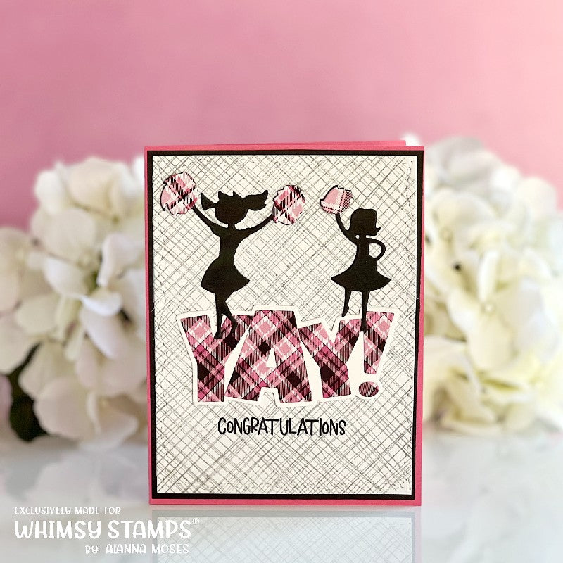 **NEW 6x6 Paper Pack - Pink Plaids - Whimsy Stamps