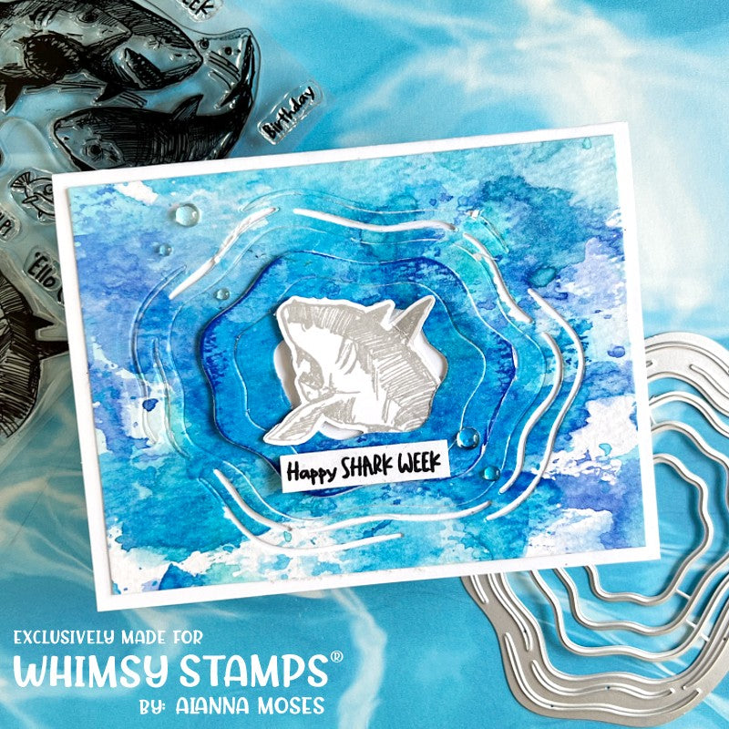 **NEW Shark Week Clear Stamps - Whimsy Stamps