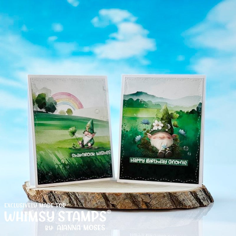 **NEW Quick Card Fronts - A2 Gnome Wishes - Whimsy Stamps