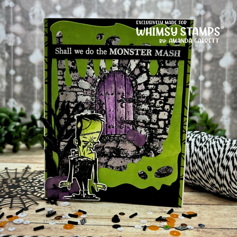 Dungeon Door Rubber Cling Stamp - Whimsy Stamps