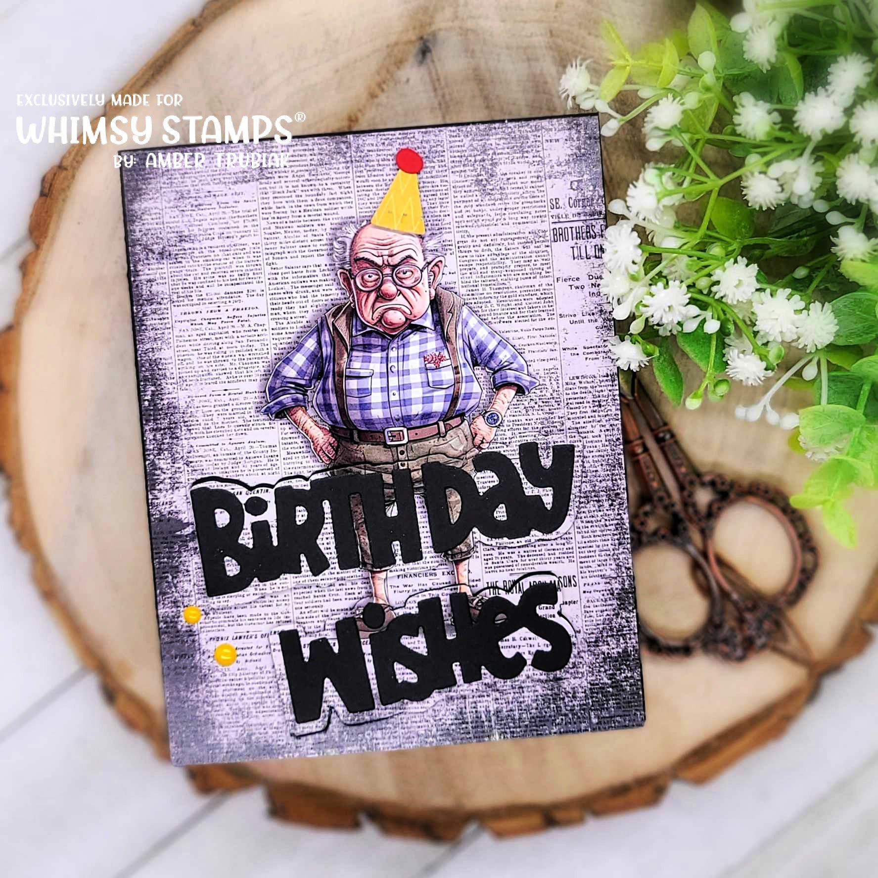 **NEW Birthday Wishes Word and Shadow Die Set - Whimsy Stamps