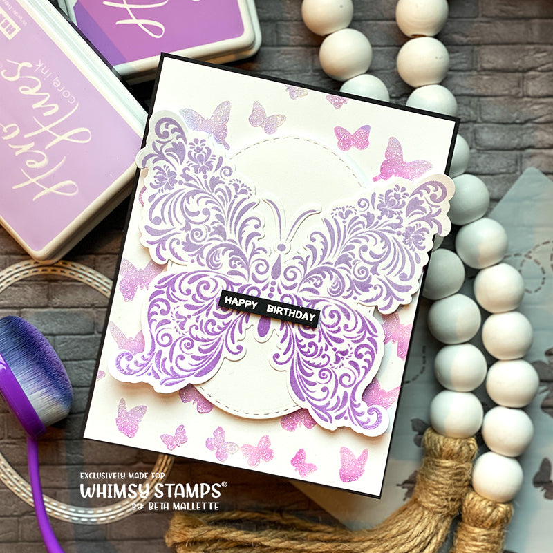 Elegant Butterfly Outline Die - Whimsy Stamps