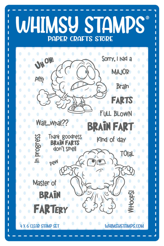 **NEW Brain Fart Clear Stamps - Whimsy Stamps