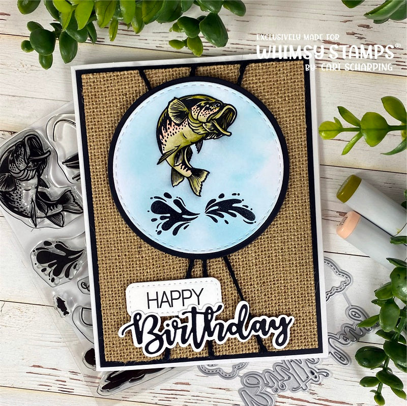 **NEW Born to Fish Clear Stamps - Whimsy Stamps