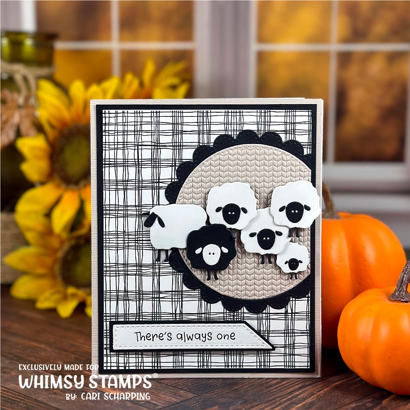 Scratchy Plaid Background Rubber Cling Stamp