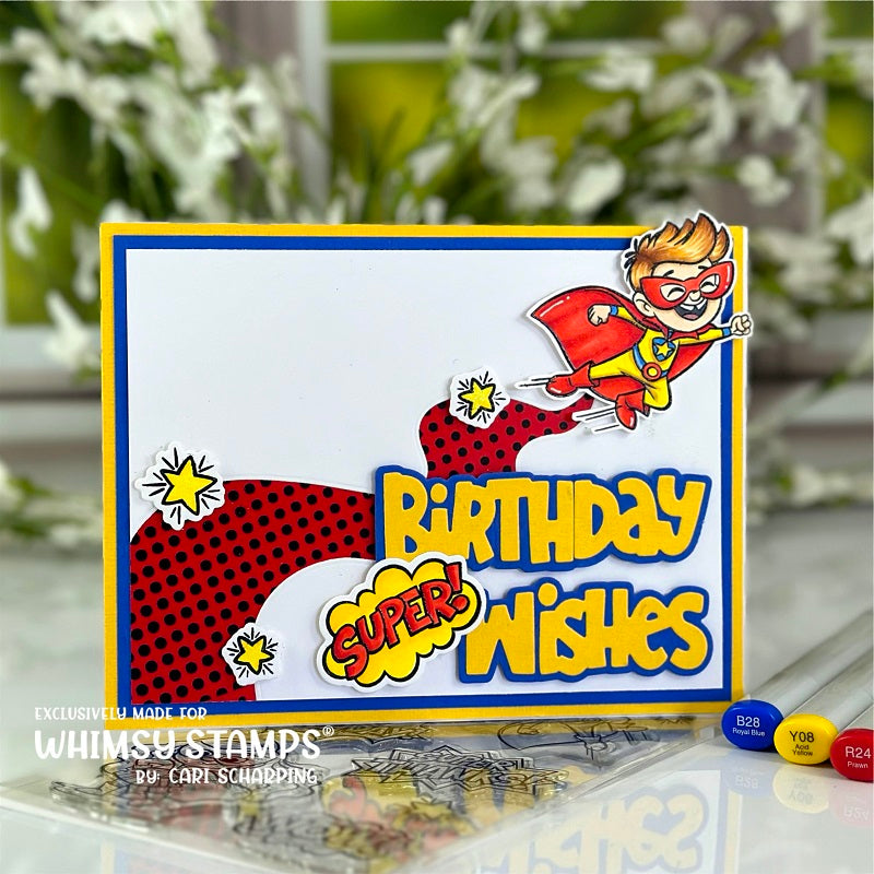 Birthday Wishes Word and Shadow Die Set - Whimsy Stamps