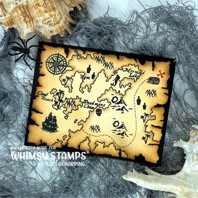 **NEW Treasure Map Clear Stamps - Whimsy Stamps