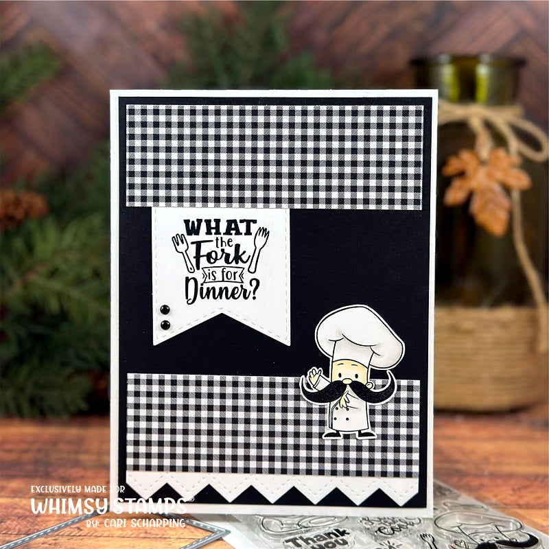 **NEW What's For Dinner Clear Stamps - Whimsy Stamps