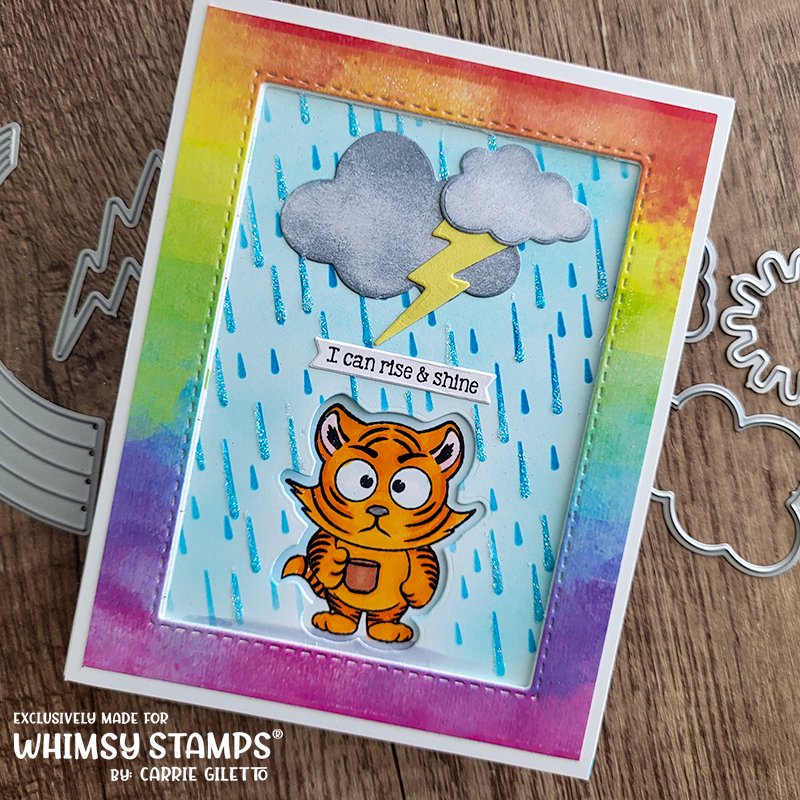 It's Raining - 6x9 Stencil - Whimsy Stamps