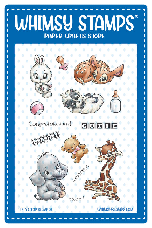 **NEW Critter Babies Clear Stamps - Whimsy Stamps