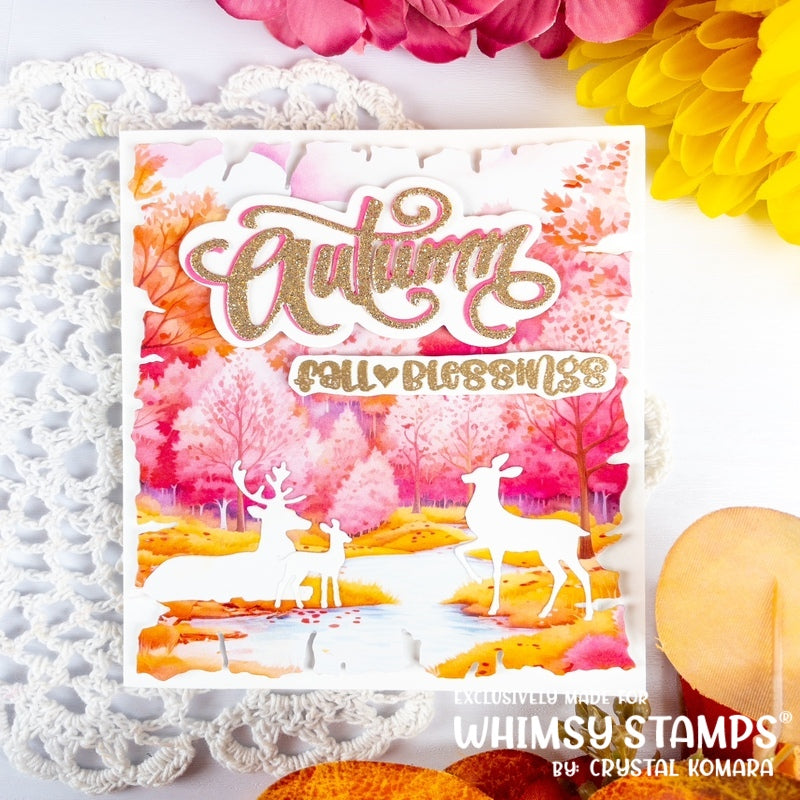 6x6 Paper Pack - Pink Autumn - Whimsy Stamps