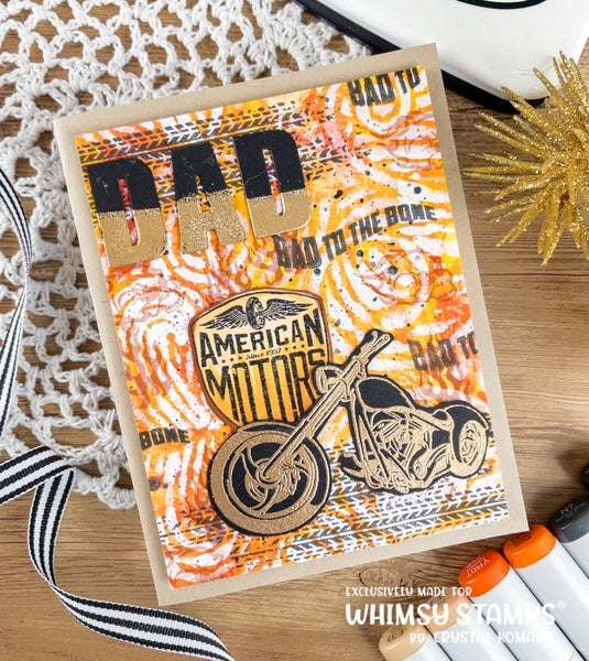 Biker Bad to the Bone Clear Stamps