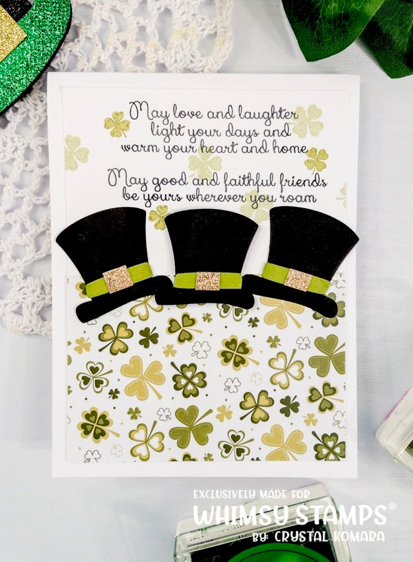 Shamrock Swirl Clear Stamps - Whimsy Stamps