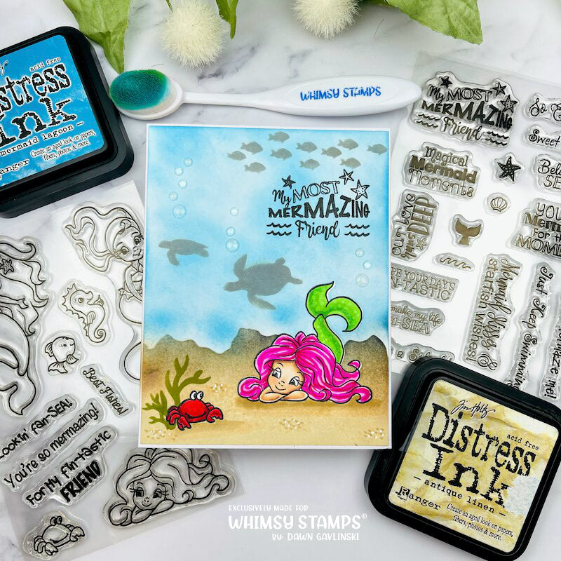 Mermaid Moments Clear Stamps - Whimsy Stamps