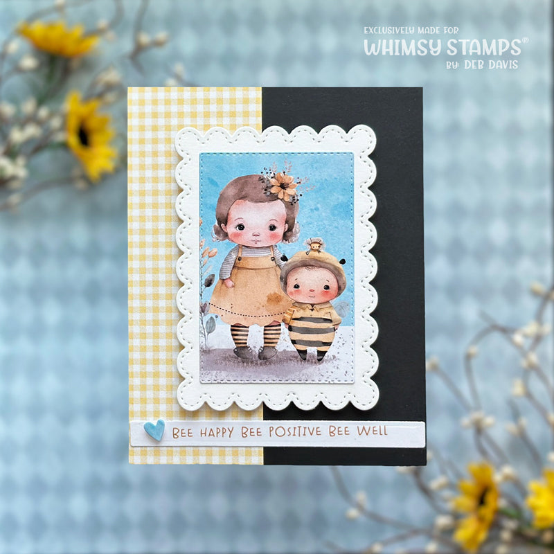 **NEW Quick Card Fronts - Bee Cute - Whimsy Stamps