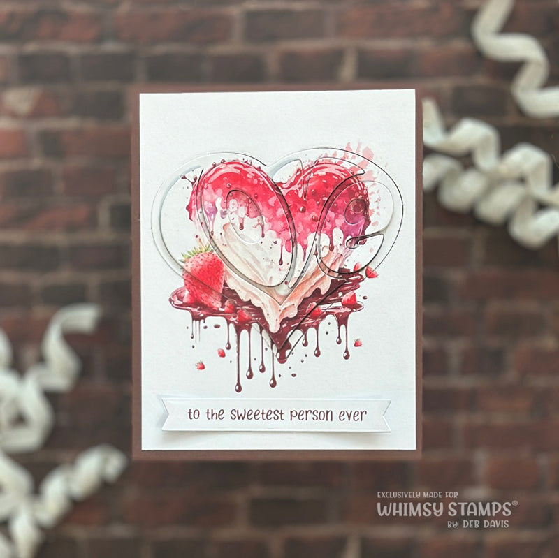 **NEW Quick Card Fronts - A2 Chocolate Sweetheart - Whimsy Stamps