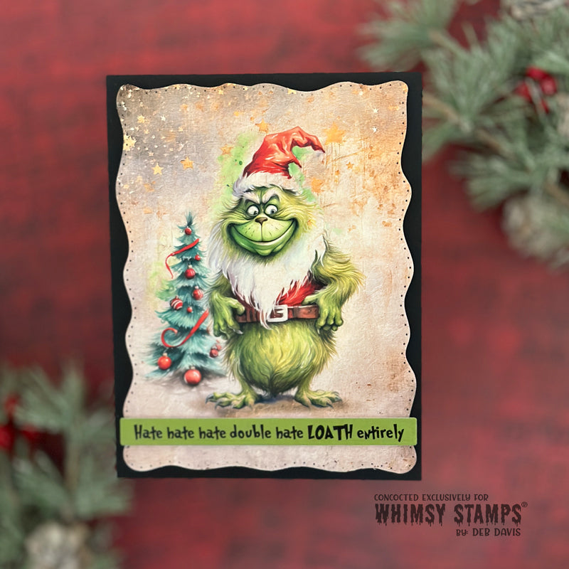 **NEW Quick Card Fronts - A2 Grinchy - Whimsy Stamps