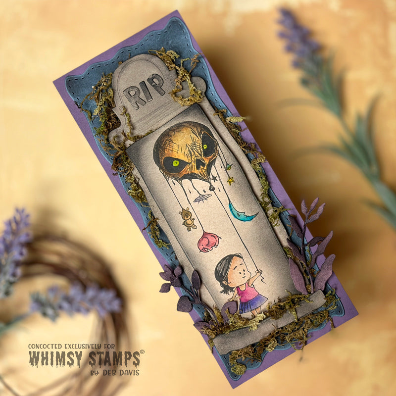 Slimline Decrepit Grave Die Set - Whimsy Stamps