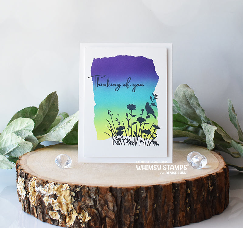 Sympathy Silhouette Clear Stamps - Whimsy Stamps