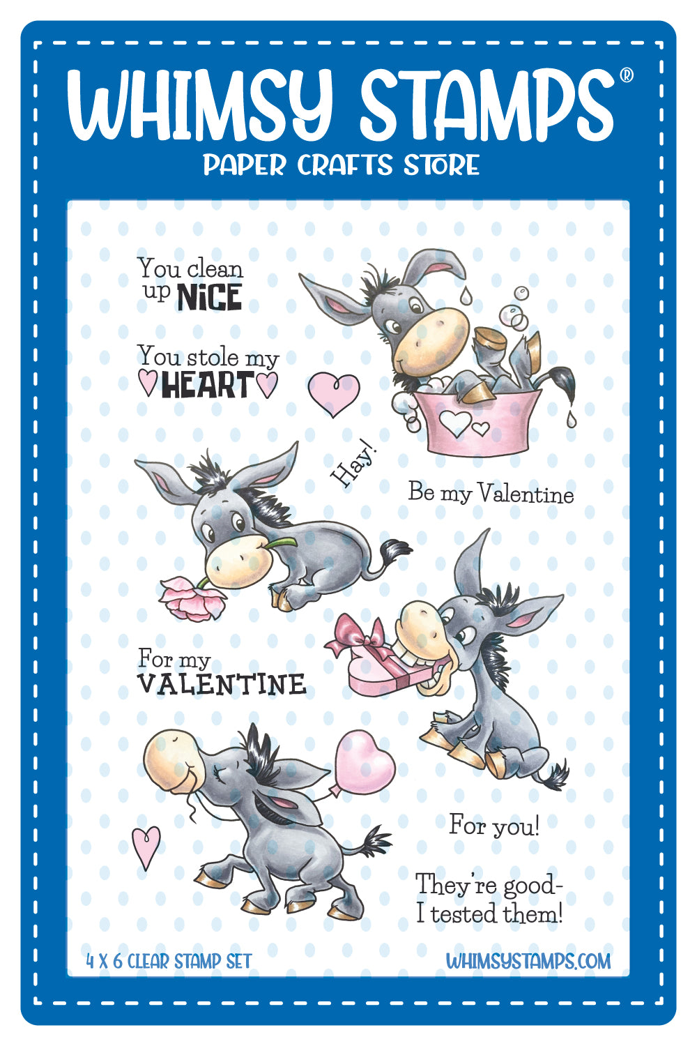 **NEW Donkey Love Clear Stamps - Whimsy Stamps