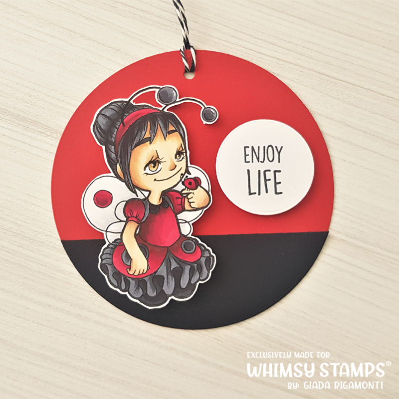 Ladybug Tia - Digital Stamp - Whimsy Stamps