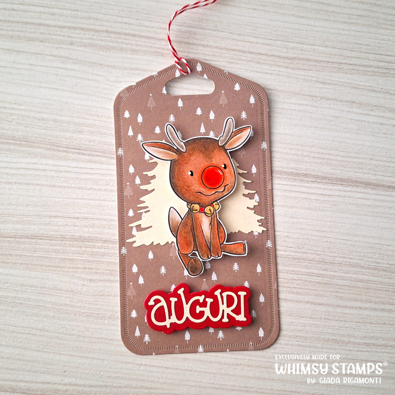 Mini Rudolph - Digital Stamp - Whimsy Stamps