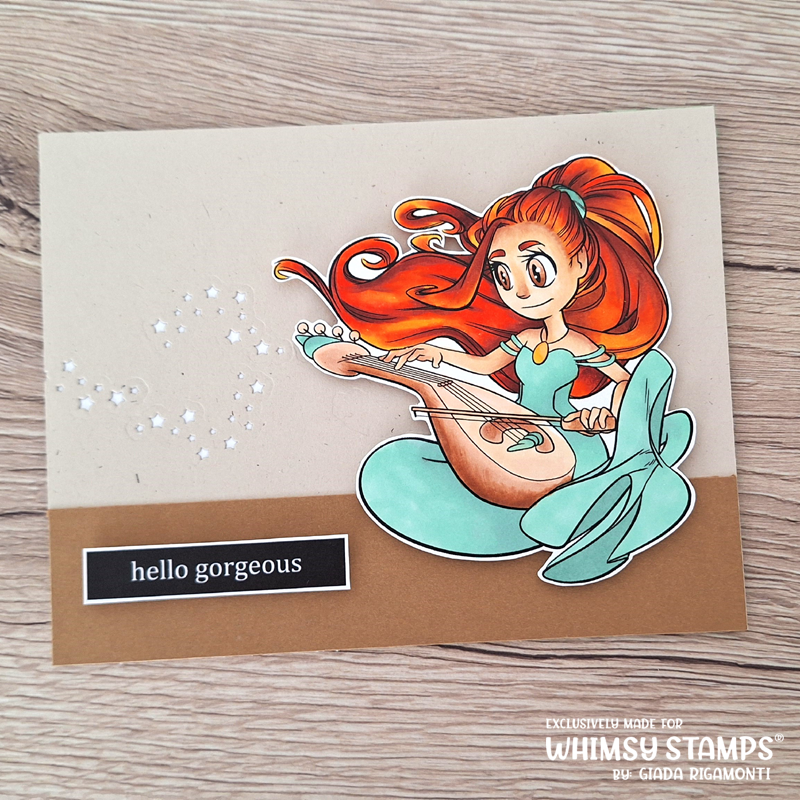 Musician Mermaid - Digital Stamp