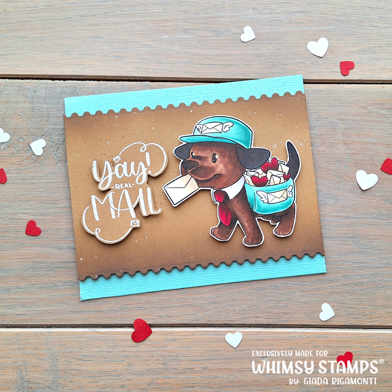 Valentine Delivery Pup - Digital Stamp - Whimsy Stamps