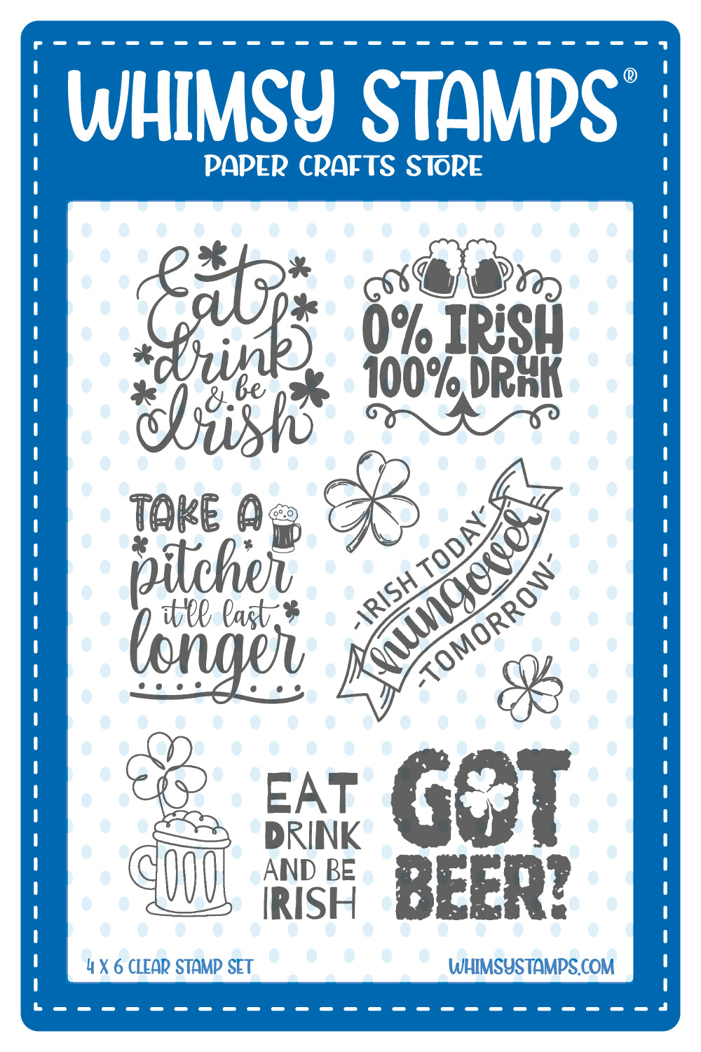 **NEW Got Beer Clear Stamps - Whimsy Stamps