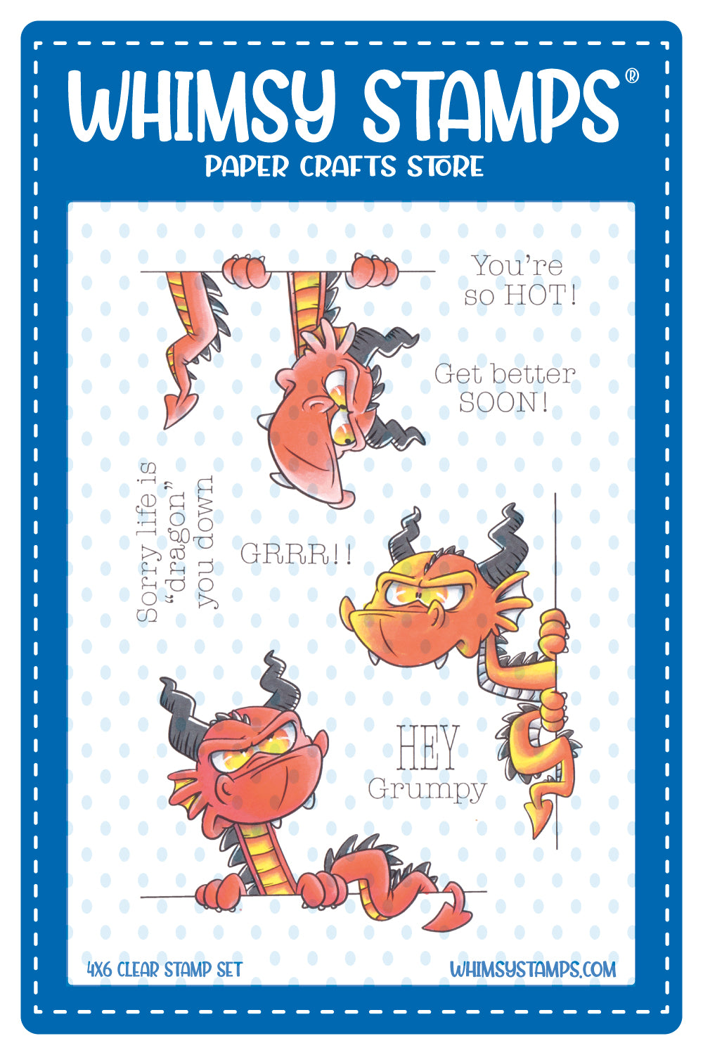 Grumpy Dragons Clear Stamps