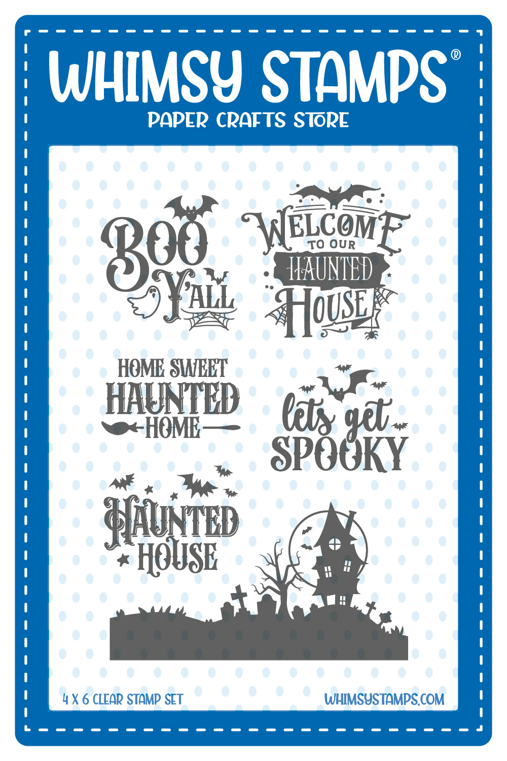 **NEW Home Sweet Haunted Home Clear Stamps - Whimsy Stamps